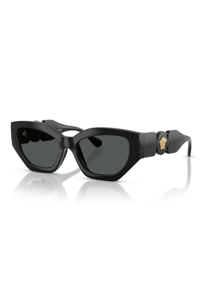 Kids' 48mm Irregular Sunglasses, Alternate, color, BLACK / DARK GREY