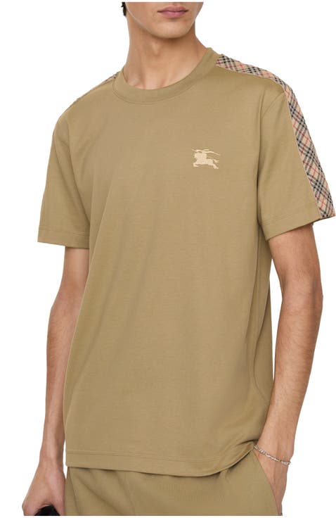 Check Trim Cotton T-shirt