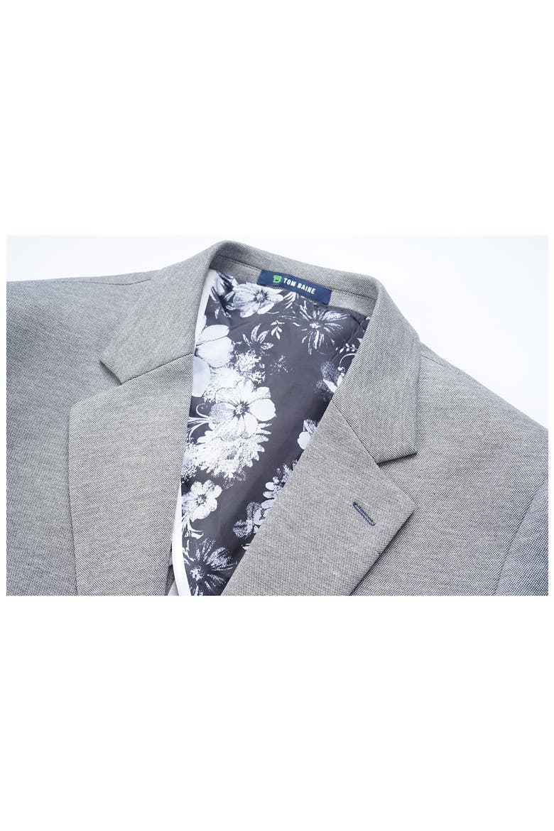 Notch Collar Two Button 4-Way Stretch Jacket, Alternate, color, SILVER