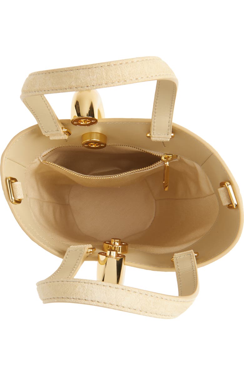 Jacquemus Le Petit Bambola Suede Handbag, Alternate, color, Beige 150