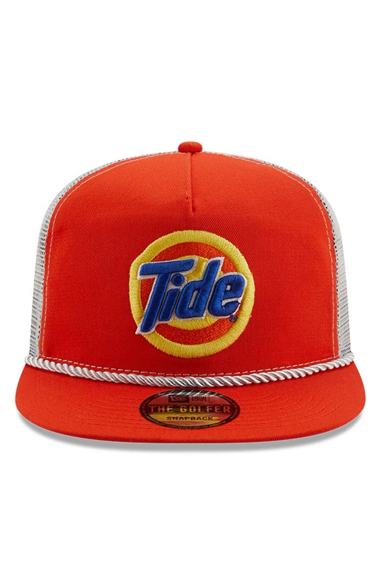 New Era Men's New Era Orange/White Erik Jones Golfer Snapback Adjustable Hat, Alternate, color, Orange