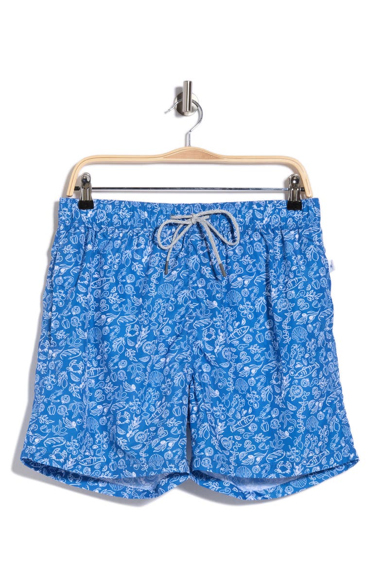 Ditzy Crabs Swim Trunks, Main, color, BLUE