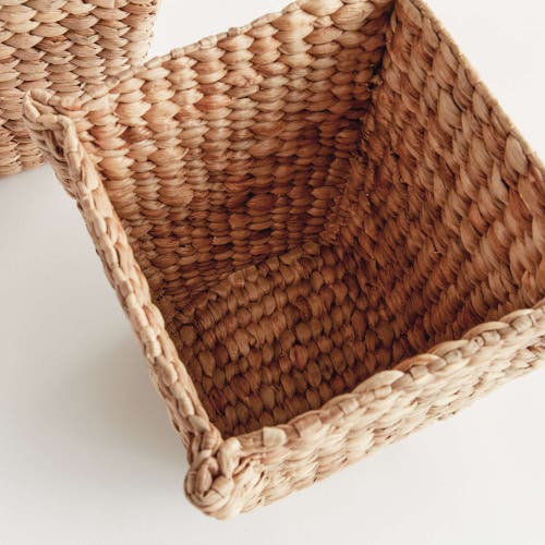 Napa Home & Garden Water Hyacinth Tapered Baskets Set Of 2 In Brown