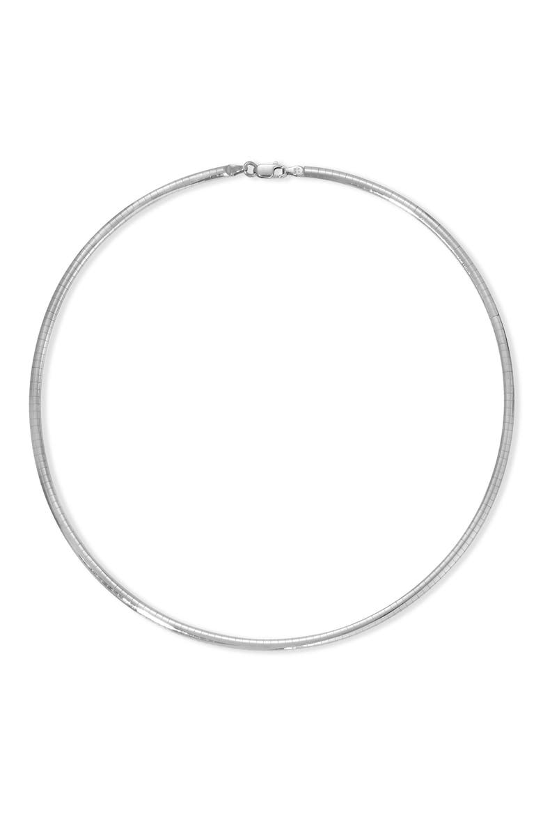 Omega Chain Necklace, Main, color, SILVER