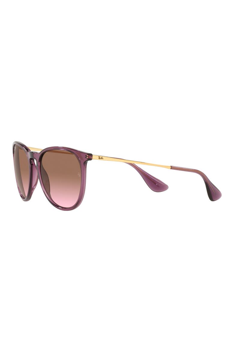 Erika 54mm Gradient Round Sunglasses, Alternate, color, VIOLET