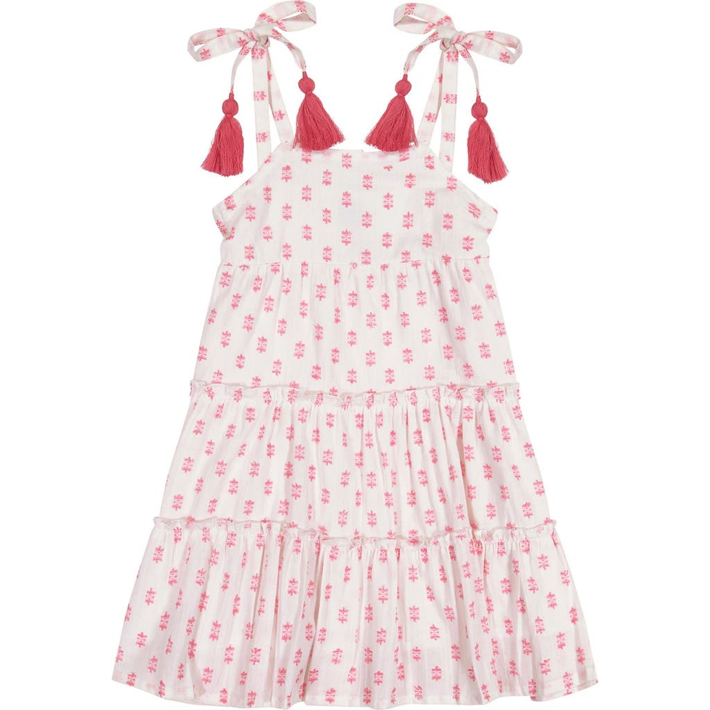 Mer St. Barth Bella Girl's Shoulder Tie Sundress in Pink  product