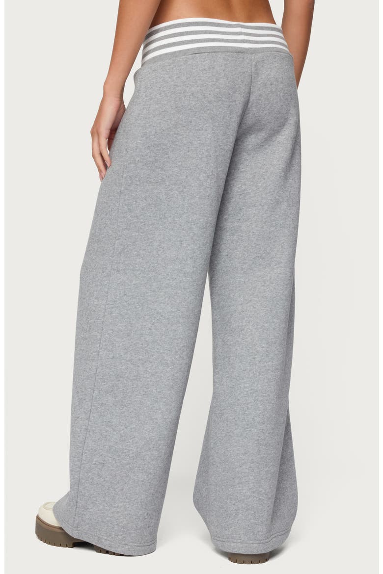 Eloura Stripe Waist Low Rise Sweatpants, Alternate, color, GRAY-MELANGE