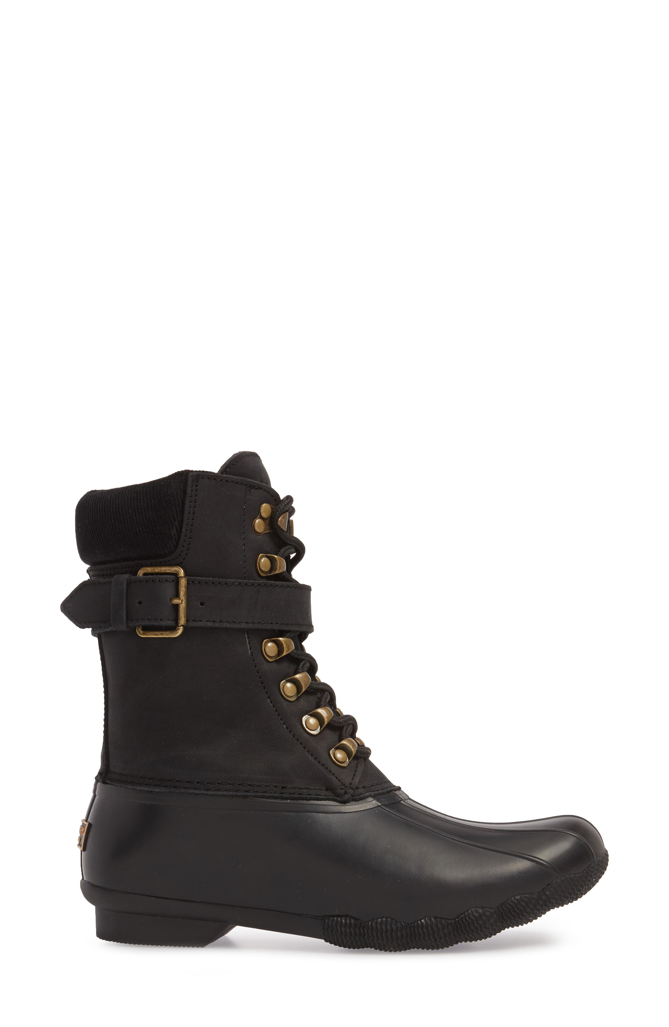 Sperry Shearwater Water-Resistant Boot, Alternate, color, BLACK