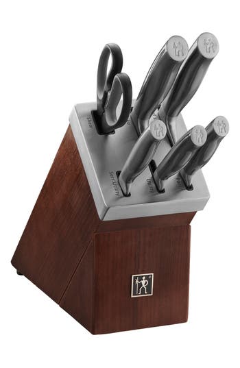 Henckels Cutlery Graphite 7-pc Ss Block Set In Silver