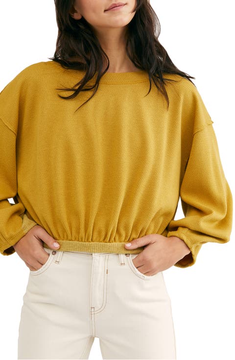 Cuddle Bubble Mixed Knit Top