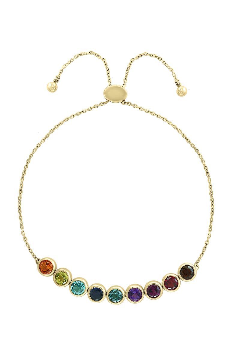 14K Yellow Gold ,Amethyst,Blue Topaz,London Blue Topaz,Citrine,Smoky Quartz,Garnet,Rhodolite,Iolite,Peridot Bracelet, Main, color, Hematite and FW Blush Pearl
