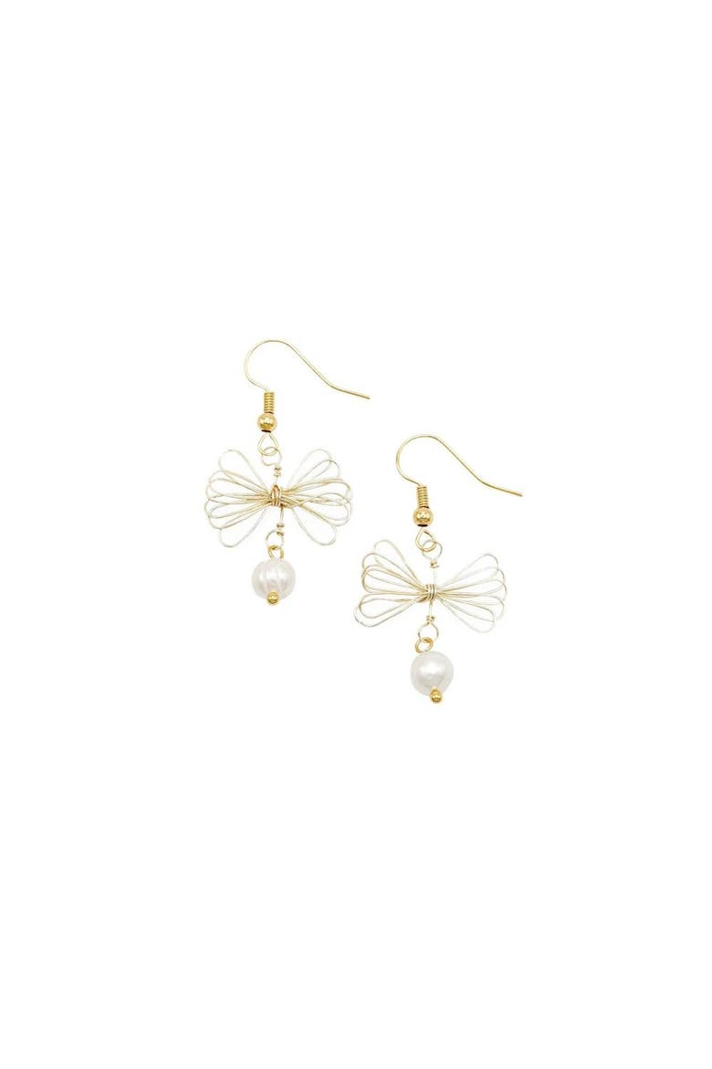 Coquett Earrings, Main, color, White