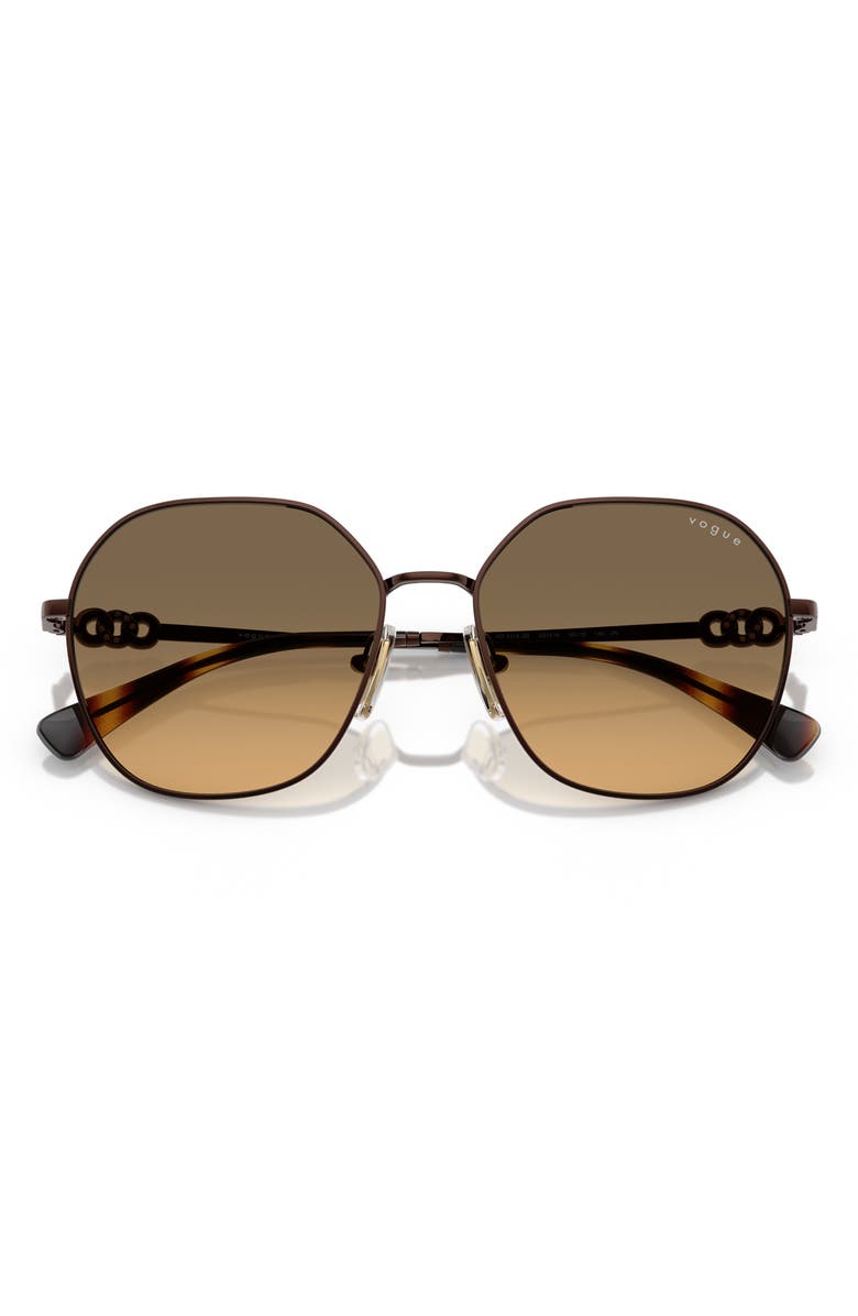VOGUE 55mm Gradient Irregular Sunglasses, Alternate, color, Copper