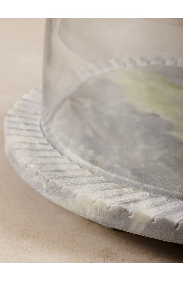 GAURI KOHLI Blinq Green Onyx Serving Board with Cloche, Alternate, color, Green