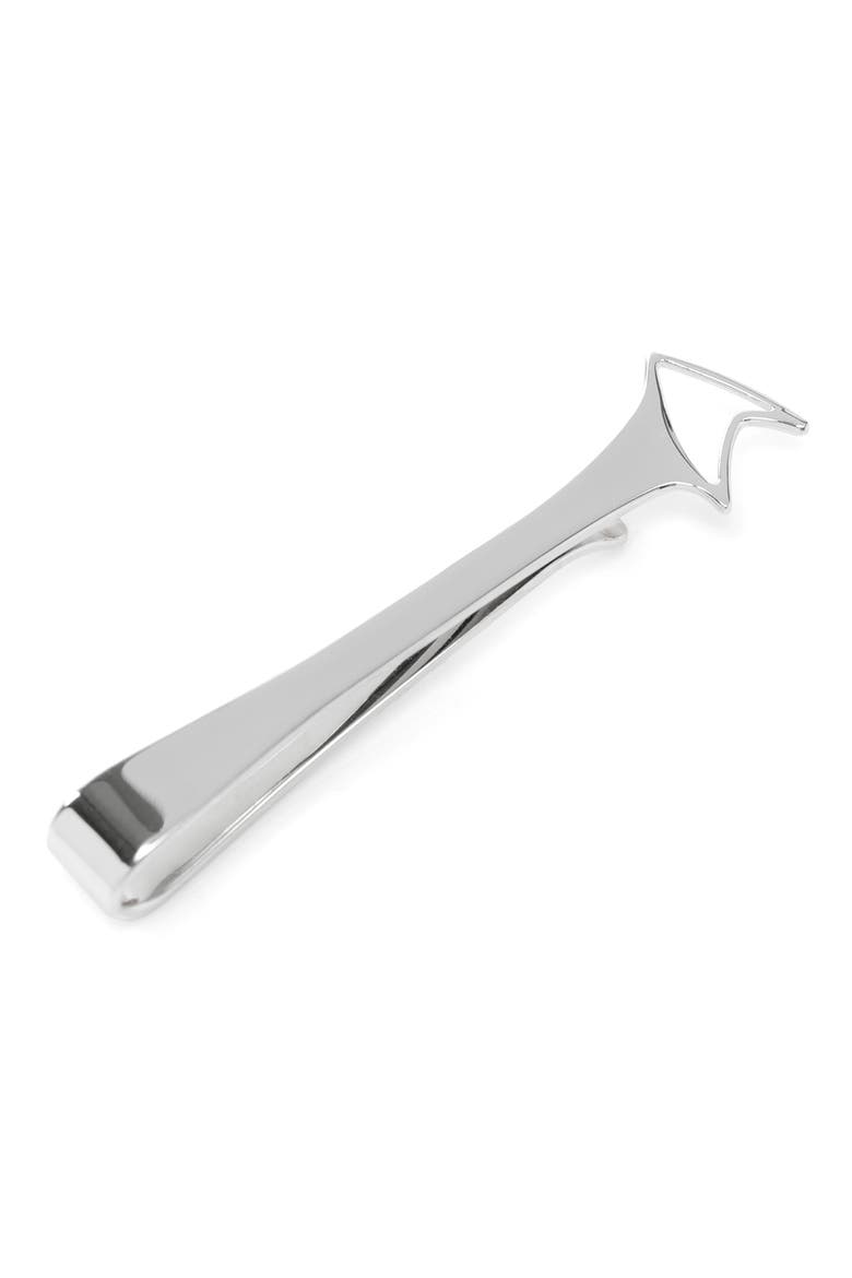 Delta Shield Cutout Tie Bar, Main, color, SILVER