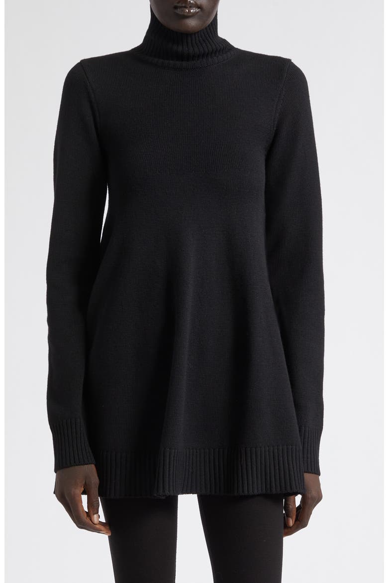 Wool Blend Turtleneck Sweater, Main, color, BLACK