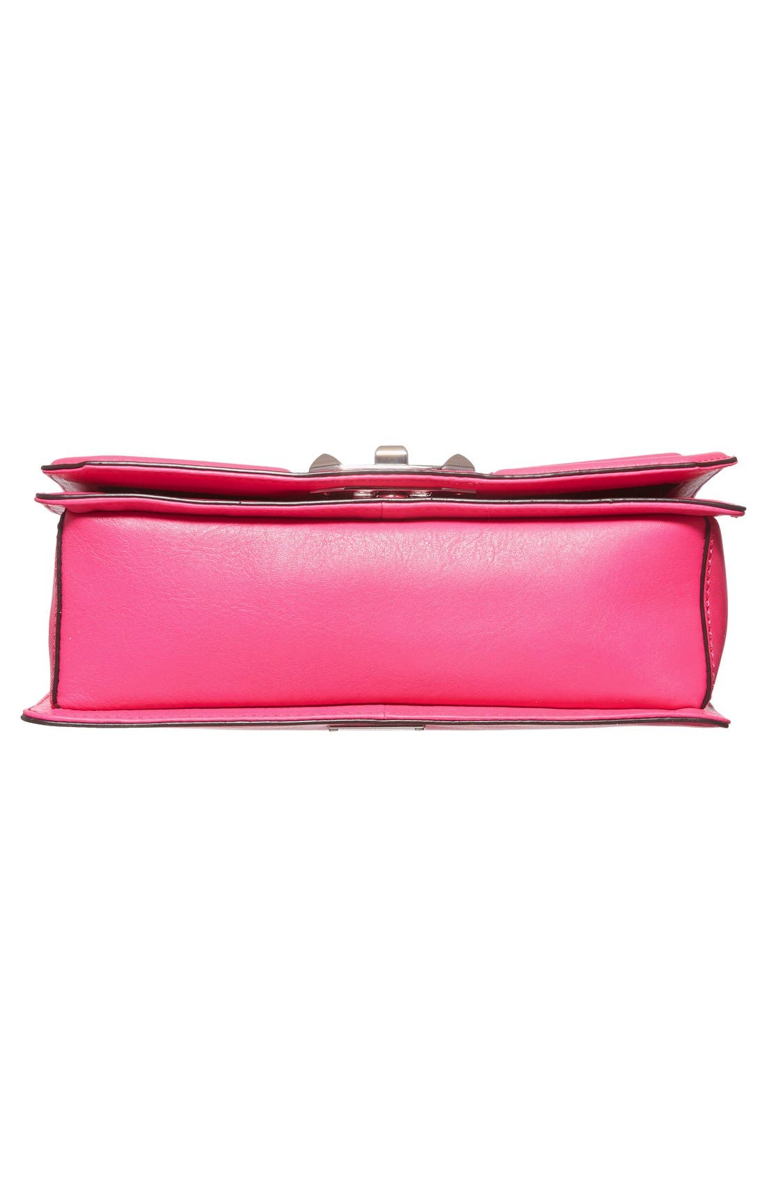 Love Leather Crossbody Bag, Alternate, color, FLAMINGO/ SILVER HRDWR