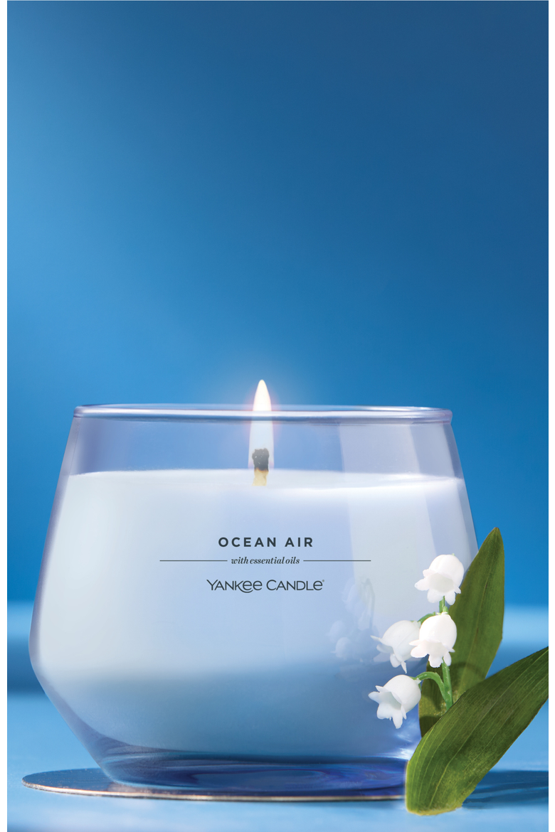 Ocean Air Studio Candle with Essential Oils, Set of 2, Alternate, color, Light Blue