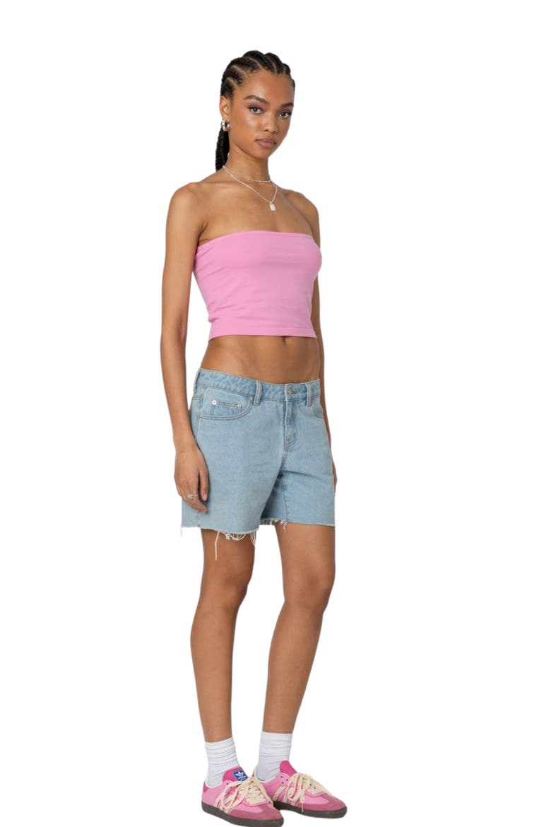 Stretch Cotton Tube Top, Alternate, color, PINK