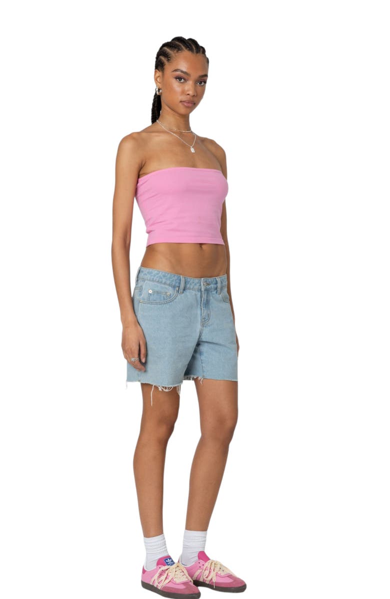 EDIKTED Stretch Cotton Tube Top, Alternate, color, Pink