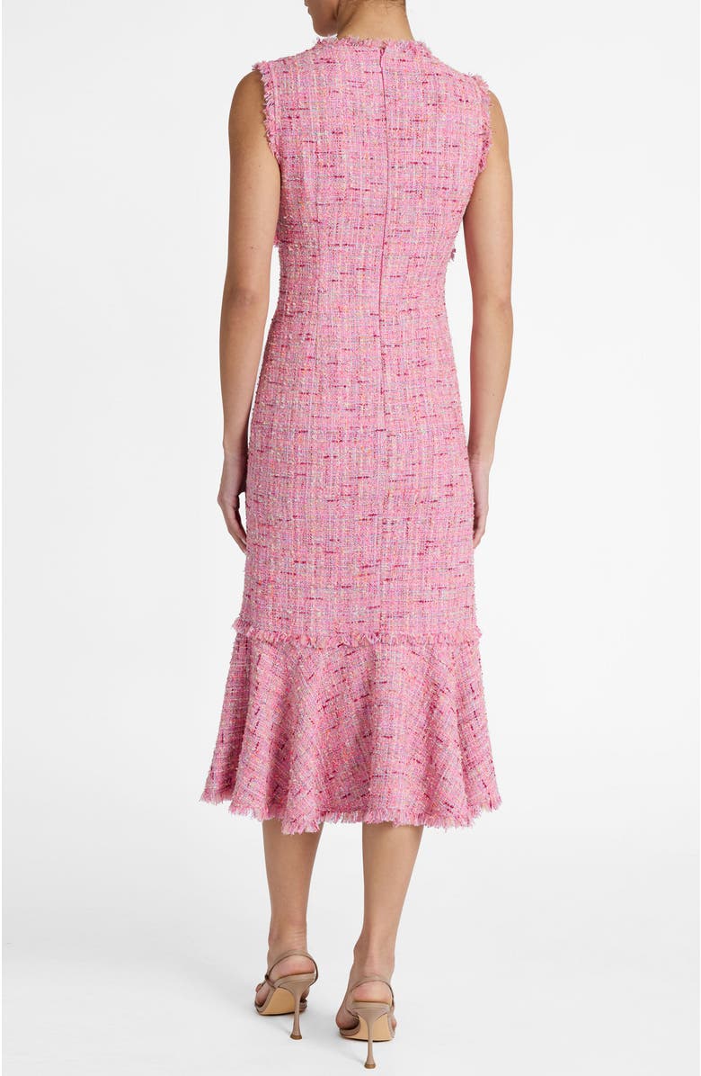 Santorelli Andi Sleeveless Sheath Tweed Dress, Alternate, color, Candy Pink