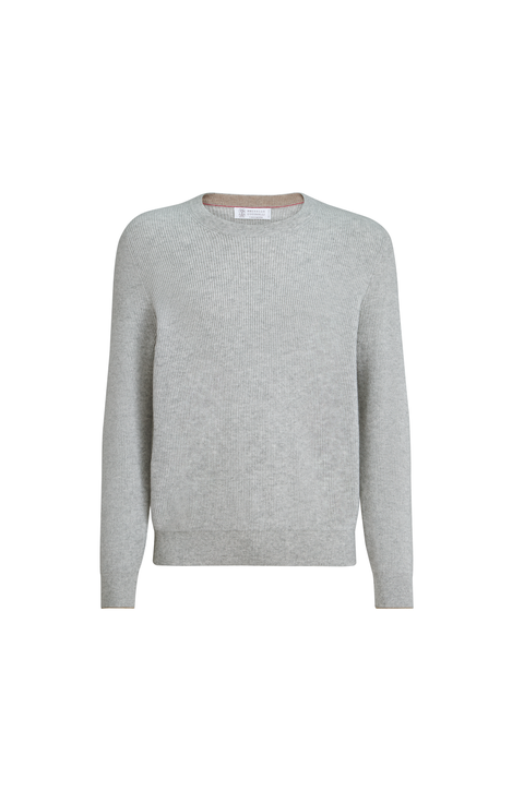 Cashmere English rib sweater