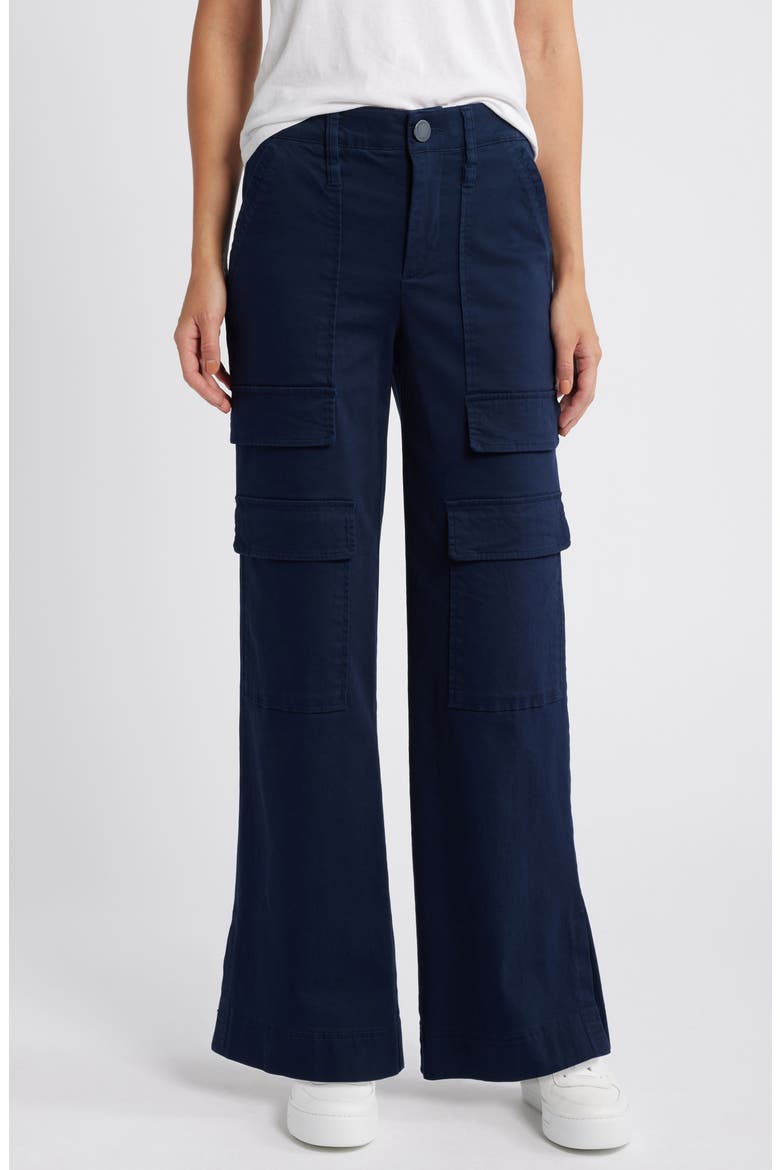 Skyrise Wide Leg Utility Pants, Main, color, NAVY