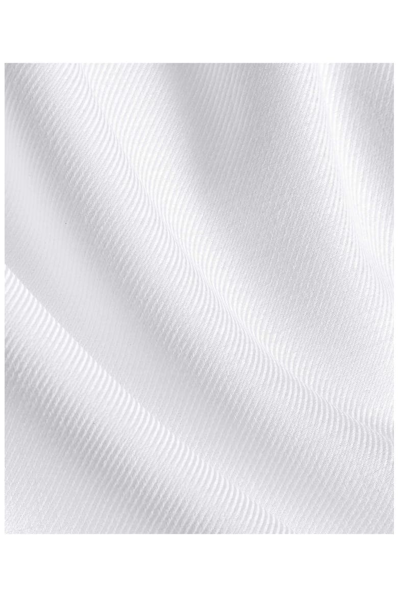 Trim Fit White Cotton & Cashmere Twill Dress Shirt, Alternate, color, WHITE