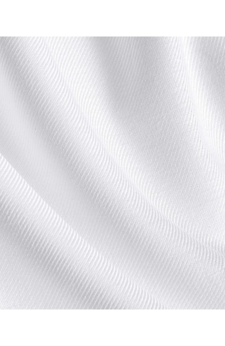 David Donahue Trim Fit White Cotton & Cashmere Twill Dress Shirt, Alternate, color, White