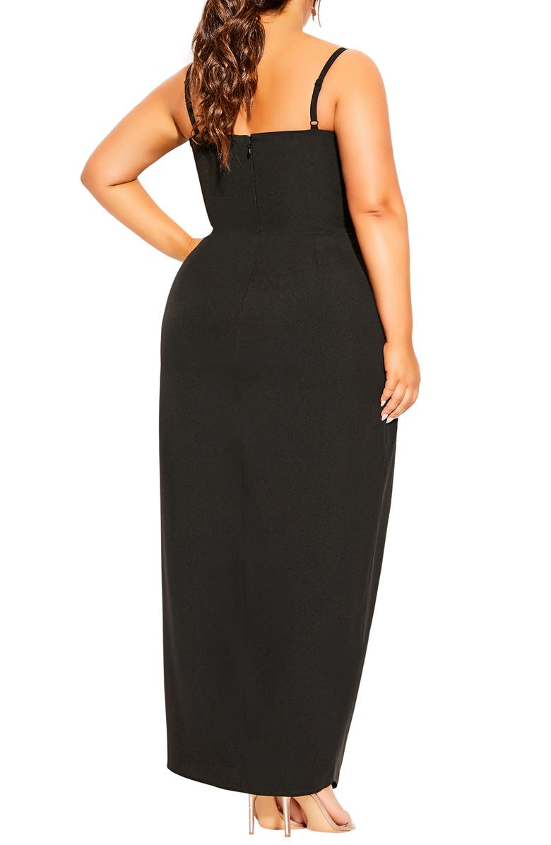 City Chic Drape Sleeveless Maxi Dress, Alternate, color, 