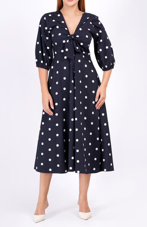 Adriana Tie-Front Midi Dress