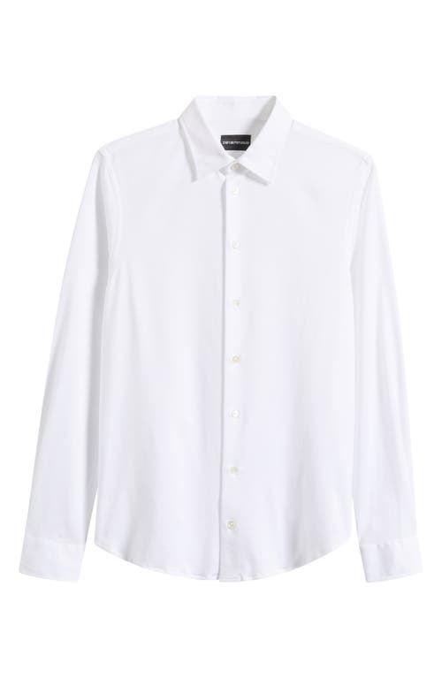 Emporio Armani Cotton Button-up Shirt In White