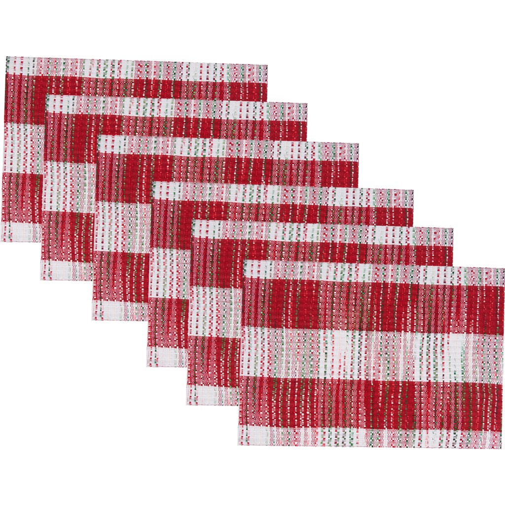 C & F Home C&f Home Christmas Woven Mélange Placemat Set Of 6, 14" X 20" In Brown