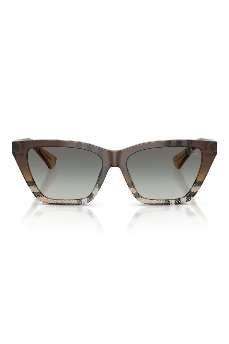 54mm Cat Eye Sunglasses, Main, color, CHECK SAND GRADIENT