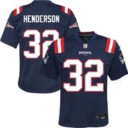 Nike Youth Nike TreVeyon Henderson Navy New England Patriots Team Game Jersey