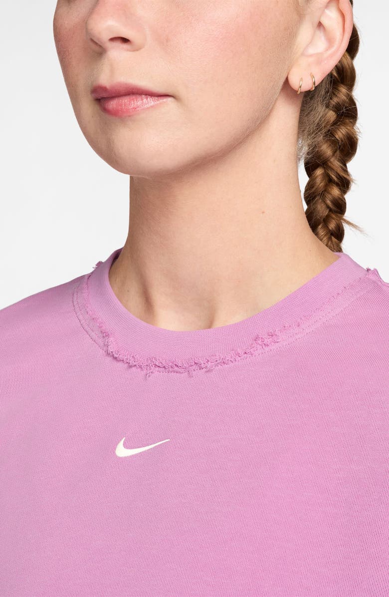 Nike Chill Relaxed Fit French Terry Sweatshirt, Alternate, color, Light Magenta/ Sail