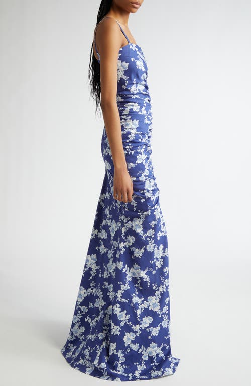 Carolina Herrera Floral-print Stretch Cotton Faille Gown