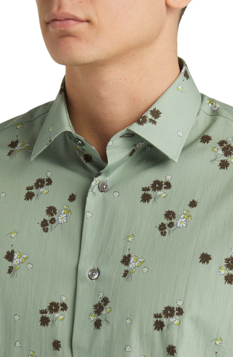 Paul Smith Tailored Fit Floral Cotton Dress Shirt, Alternate, color,
