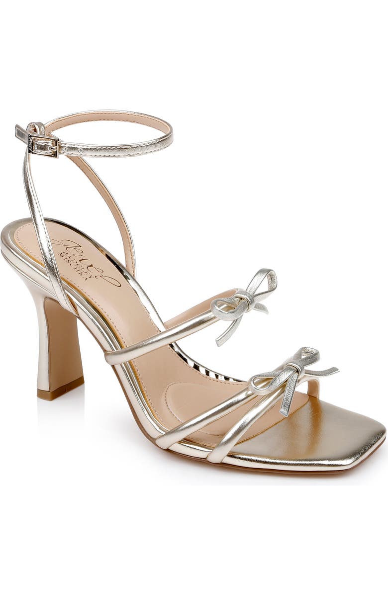 Jewel Badgley Mischka Kiyomi Ankle Strap Sandal, Main, color, Gold Metallic