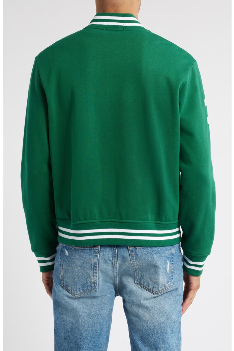 Big Pony Fleece Baseball Jacket, Alternate, color, TENNIS GREEN