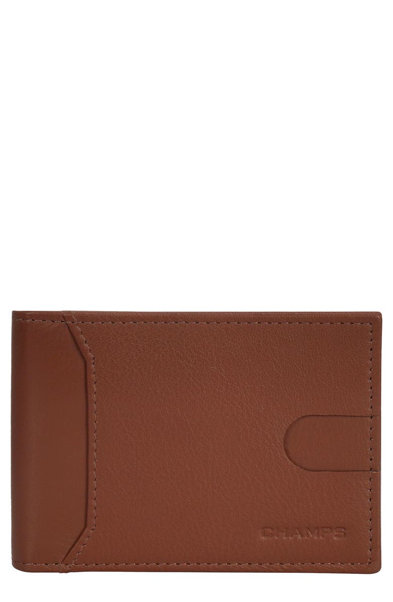 CHAMPS Onyx Bifold Wallet with Money Clip, Main, color, Brown