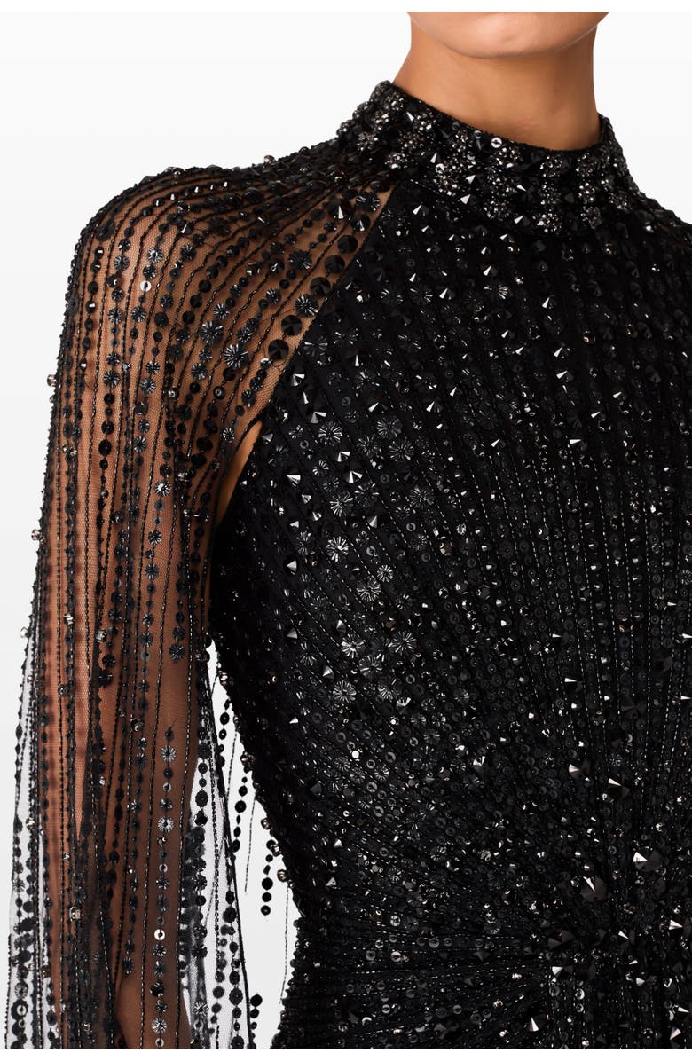 Jenny Packham Cairo Maxi Gown, Alternate, color, Liquorice