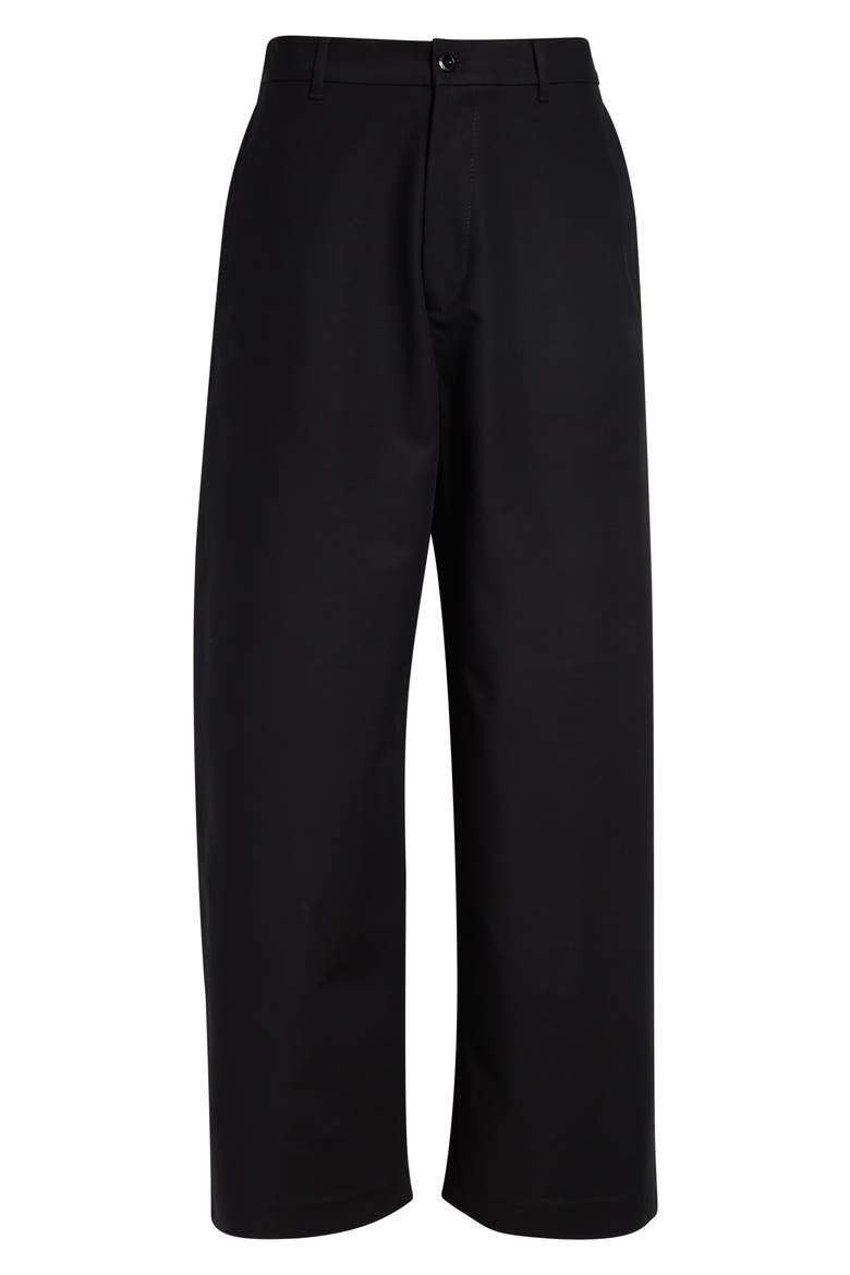Plass Cotton Sateen Wide Leg Pants, Alternate, color, BLACK