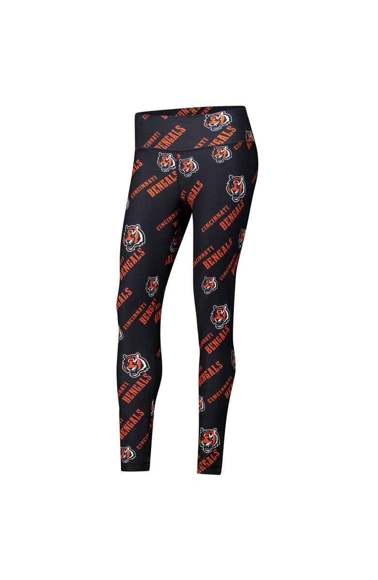 CONCEPTS SPORT Women's Concepts Sport Black Cincinnati Bengals Breakthrough Allover Print Knit Sleep Leggings, Alternate, color, Black
