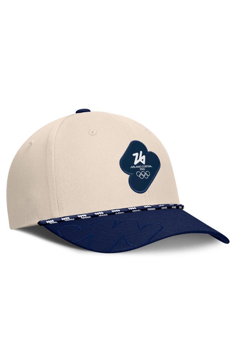 FANATICS Men's Fanatics Cream/Navy Milano Cortina 2026 Winter Olympics Gesture Adjustable Hat, Alternate, color, Cream