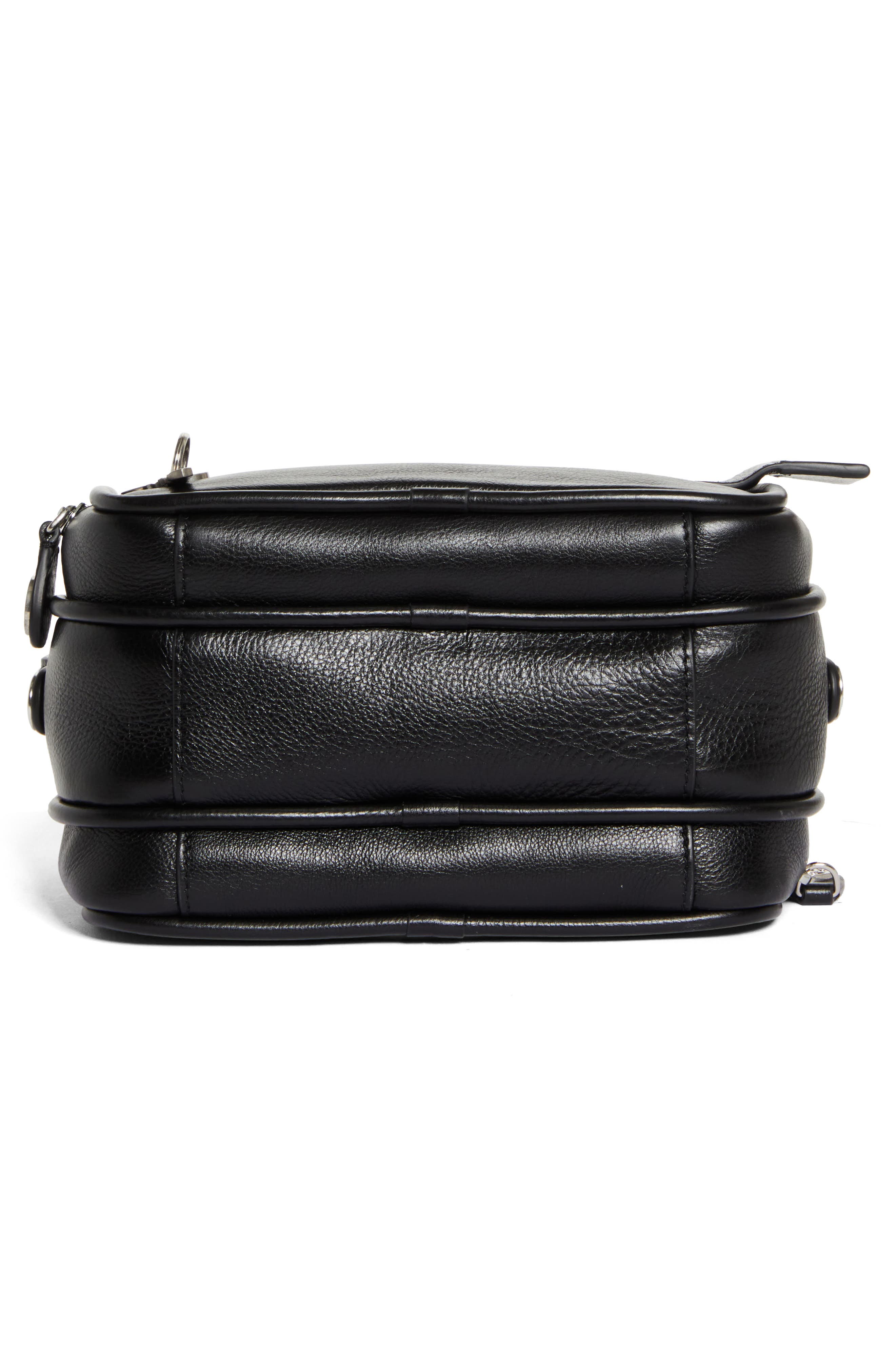 Acne Studios Camero Kit Leather Handbag, Alternate, color, Black