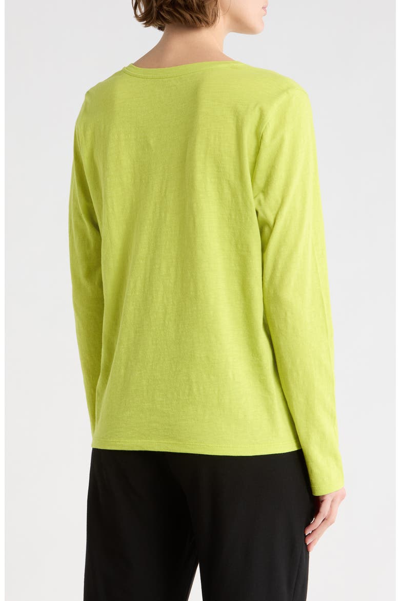 V-Neck Easy Organic Cotton T-Shirt, Alternate, color, CHARTREUSE