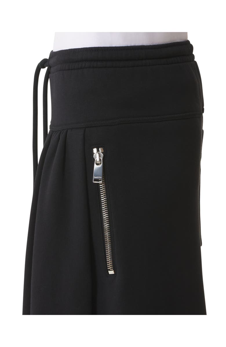 Lanvin Cotton Fleece And Cashmere Pants, Alternate, color, Black