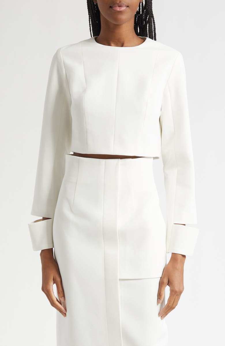 ISRAELLA KOBLA Lusia Crop Top, Main, color, White