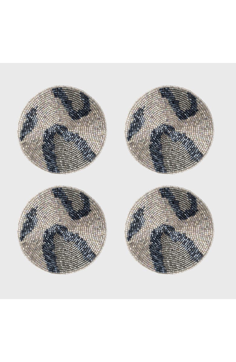 Joanna Buchanan Animal print coasters, Main, color, Silver